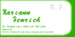 mariann hemrich business card